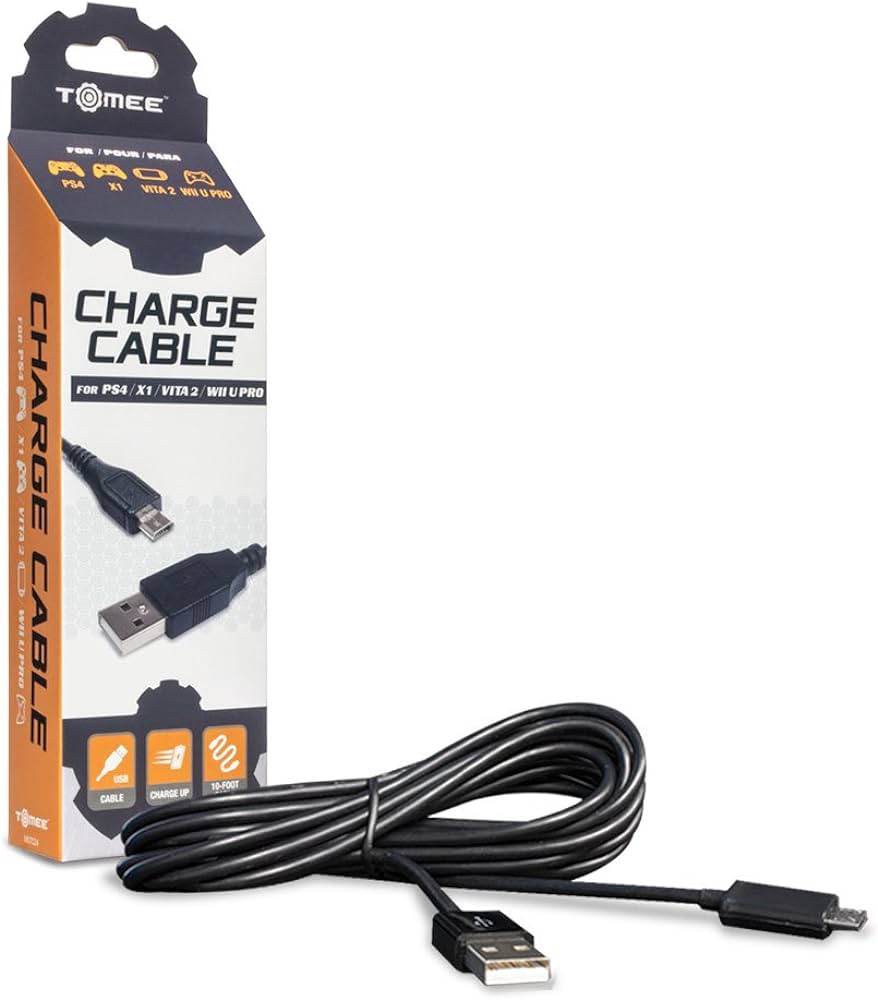Micro USB Controller Charging Cable 10' - Tomee (Z5)